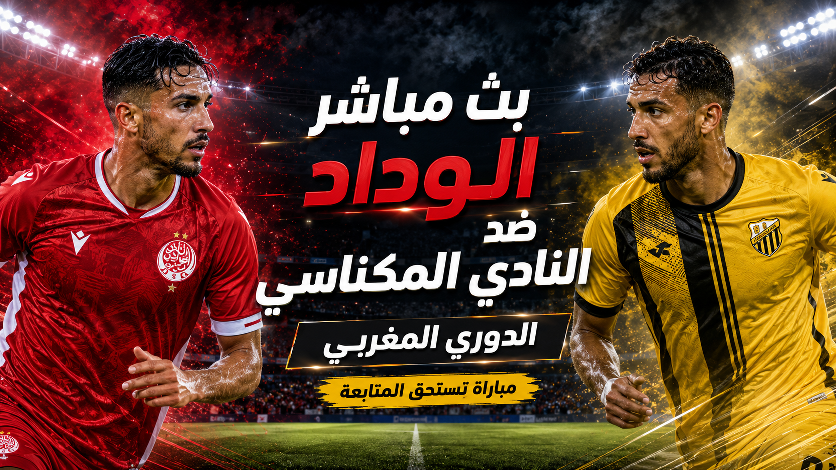بث مباشر الوداد ضد النادي النادي المكناسي اليوم.. في الدوري المغربي على ملعب محمد الخامس